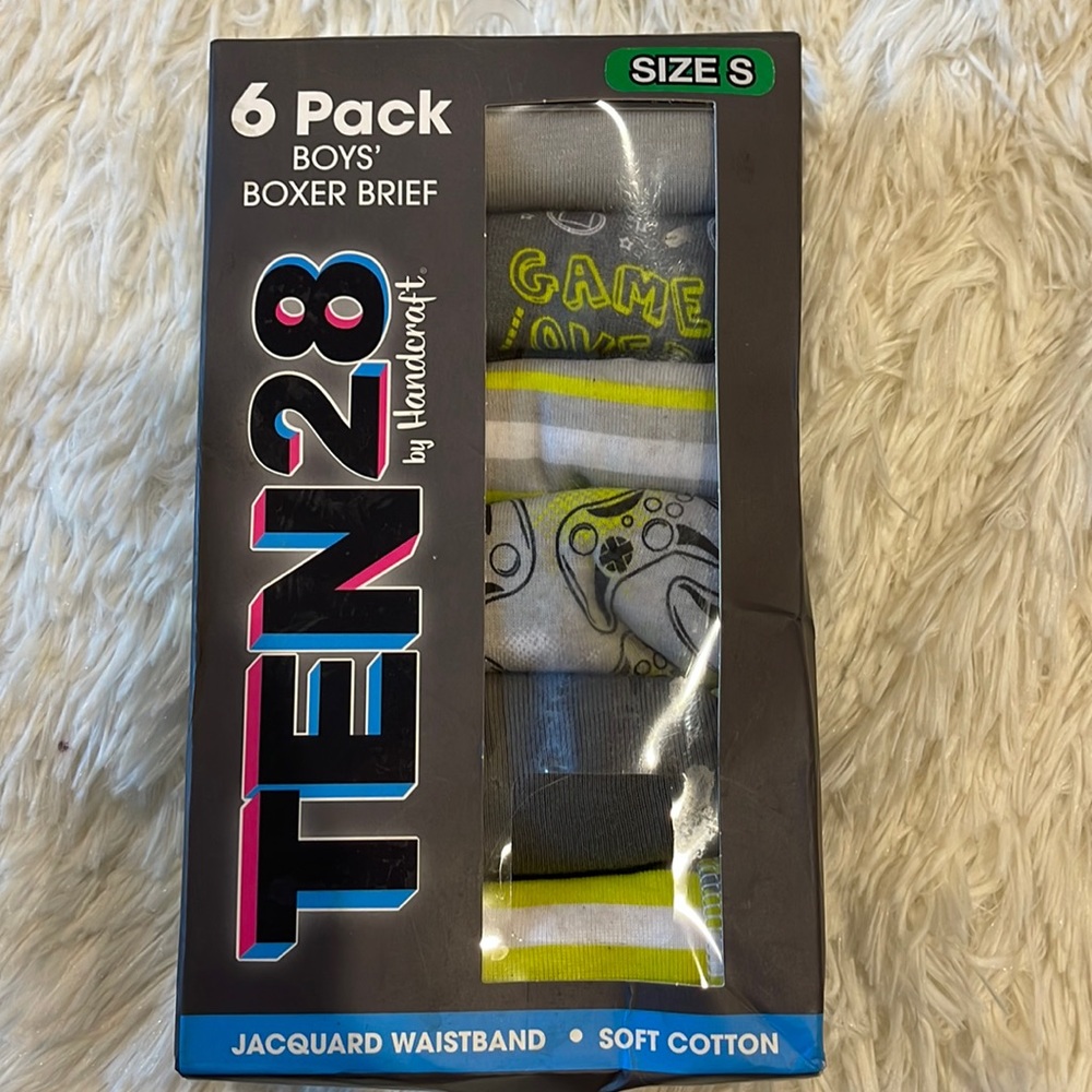 NWT! TEN28 by Handcraft 6Pack Boys’ Boxer Brief. Size Small